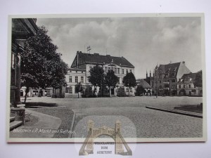 Wolsztyn, Wollstein, Market Square, Town Hall 1940