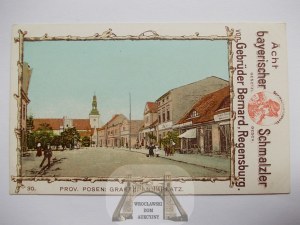 Grodzisk Wielkopolski, Gratz, Annaplatz, litografia kolekcjonerska ok. 1900