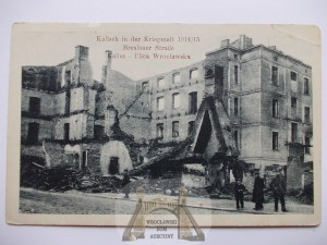 Kalisz, Kalisch, Breslauerstrasse, ruines 1915