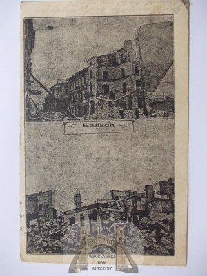 Kalisz, Kalisch, ruines vers 1915