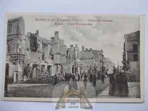Kalisz, Kalisch, Wroclaw Street, ruins ca. 1915