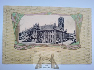 Torun, Thorn, city hall, decorative Art Nouveau vignette 1905