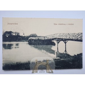 Inowrocław, Hohensalza, staw solankowy z mostkiem 1915