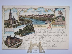 Bydgoszcz, Bromberg, lithographie 1898