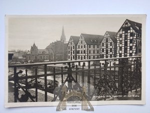 Bydgoszcz, Bromberg, greniers, péniche vers 1940