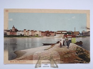Grudziadz, Graudenz, Vistula River, marina 1910