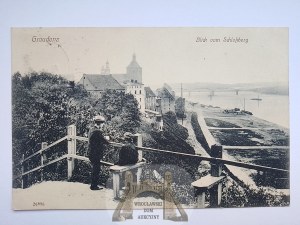 Grudziadz, Graudenz, viewpoint, castle, Vistula 1910