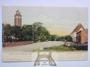 Brodnica, Strasbourg, farmhouse, tower circa 1900.