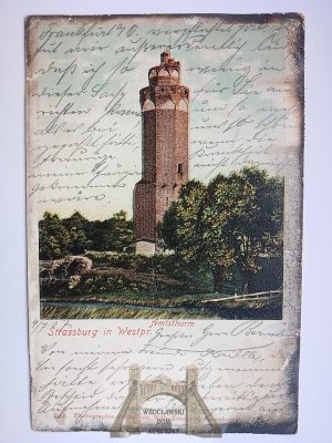 Brodnica, Štrasburk, věž kolem roku 1900
