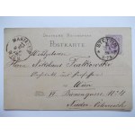 Szczecin, Stettin, vorlaufer, lithograph, 1889