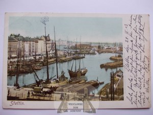 Szczecin, Stettin, port, 1903