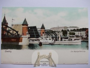 Szczecin, Stettin, drawbridge, ca. 1900