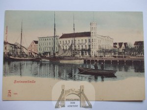 Swinoujscie, Swinemunde, Hotel in the harbor, ca. 1900