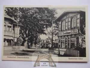 Swinoujscie, Swinemunde, Chorzelin, street, wine store, ca. 1938