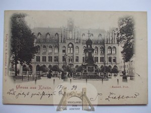 Koszalin, Koslin, Cisársky poštový úrad, 1899