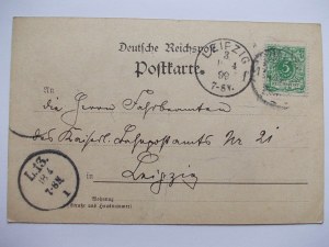 Koszalin, Koslin, císařský poštovní úřad, 1899