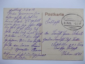 Trzcińsko Zdrój, Bad Schlonfliess, mestské hradby, 1917