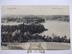 Walcz, Deutsch-Krone, panorama, lake, 1910