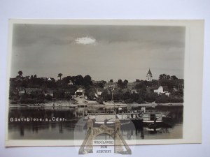 Gozdowice near Gryfino, panorama, ferry, photo, ca. 1930.