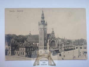 Gdaňsk, nádraží 1916