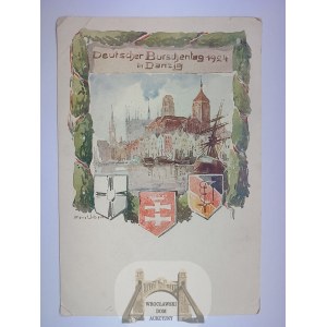 Gdańsk, Danzig, Burschentag, studentika, 1924