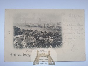 Gdańsk, Danzig, panorama z Biskupiej Góry 1898