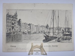 Gdansk, Danzig, Motlawa cca 1900