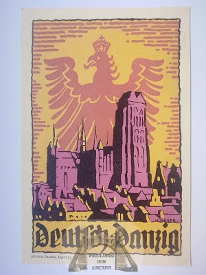 Danzica, Danzica tedesca, cartolina dei veterani tedeschi di Sopot 1925 ca.