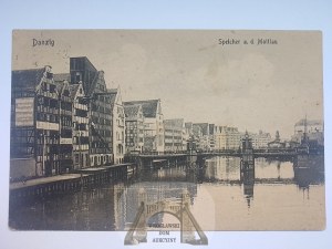 Gdansk, Gdaňsk, sýpky, Motlawa 1921