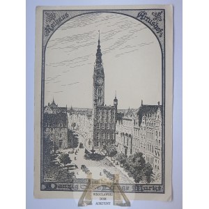 Gdańsk, Danzig, Ratusz, graficzna ok. 1930