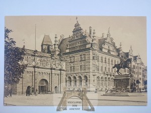 Gdańsk, Danzig, bank, pomnik, wyd. Trenkler nr 105 1907
