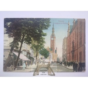 Gdańsk, Danzig, ulica Długa, ludzie ok. 1910