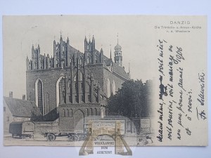 Gdansk, Danzig, Holy Trinity Church, carts 1905
