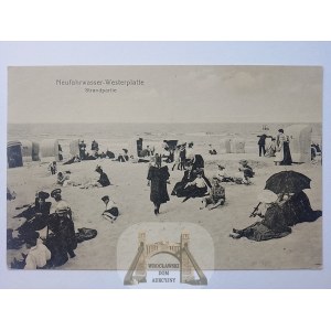 Gdańsk, Weterplatte, plażowicze ok. 1915