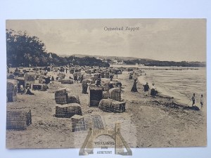 Sopot, Zoppot, plaża ok. 1915