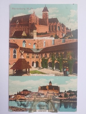 Malbork, Marienburg, Schloss, 3 Ansichten 1914