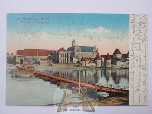 Malbork, Marienburg, castle, bridge 1916