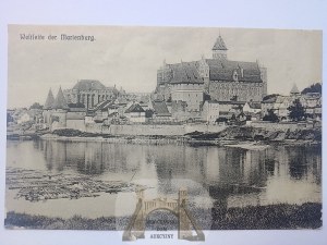 Malbork, Marienburg, castle, timber floating ca. 1915