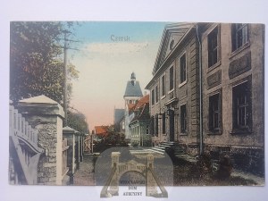 Czersk, rue, église vers 1915