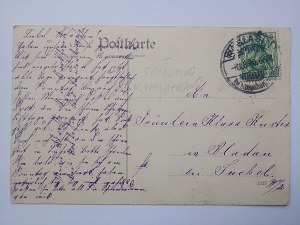 Rozłazino bei Wejherowo, Bahnhof, Schule, Geschäft 1910
