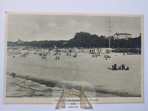 Ustka, Stolpmuende, beach circa 1920.