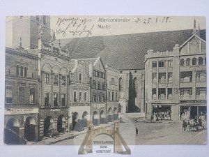 Kwidzyn, Marienwerder, Piazza del Mercato 1910 ca.