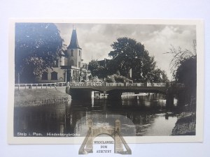 Słupsk, Stolp, most, řeka cca 1940
