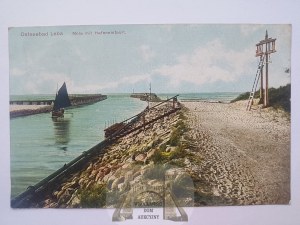 Łeba, Leba, wejście do portu 1913