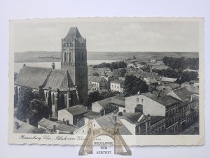 Kętrzyn, Riesenburg, vue du château d'eau vers 1940.