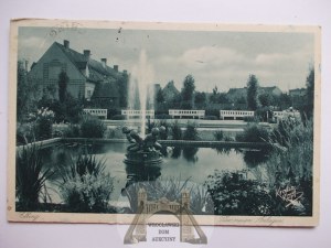 Elblag, Elbing, park, fountain, 1932