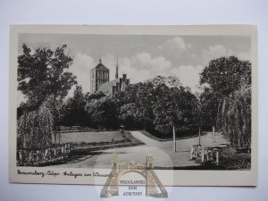 Braniewo, Braunsberg, park, circa 1940.