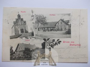 Stawiguda near Olsztyn, inn, chapel, school, 1902