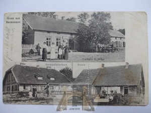 Baranowo k. Mrągowo, gospoda, szkoła, strażnicza graniczna, 1915