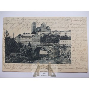 Kętrzyn, Rastenburg, Panorama, Viadukt, Burg, 1905